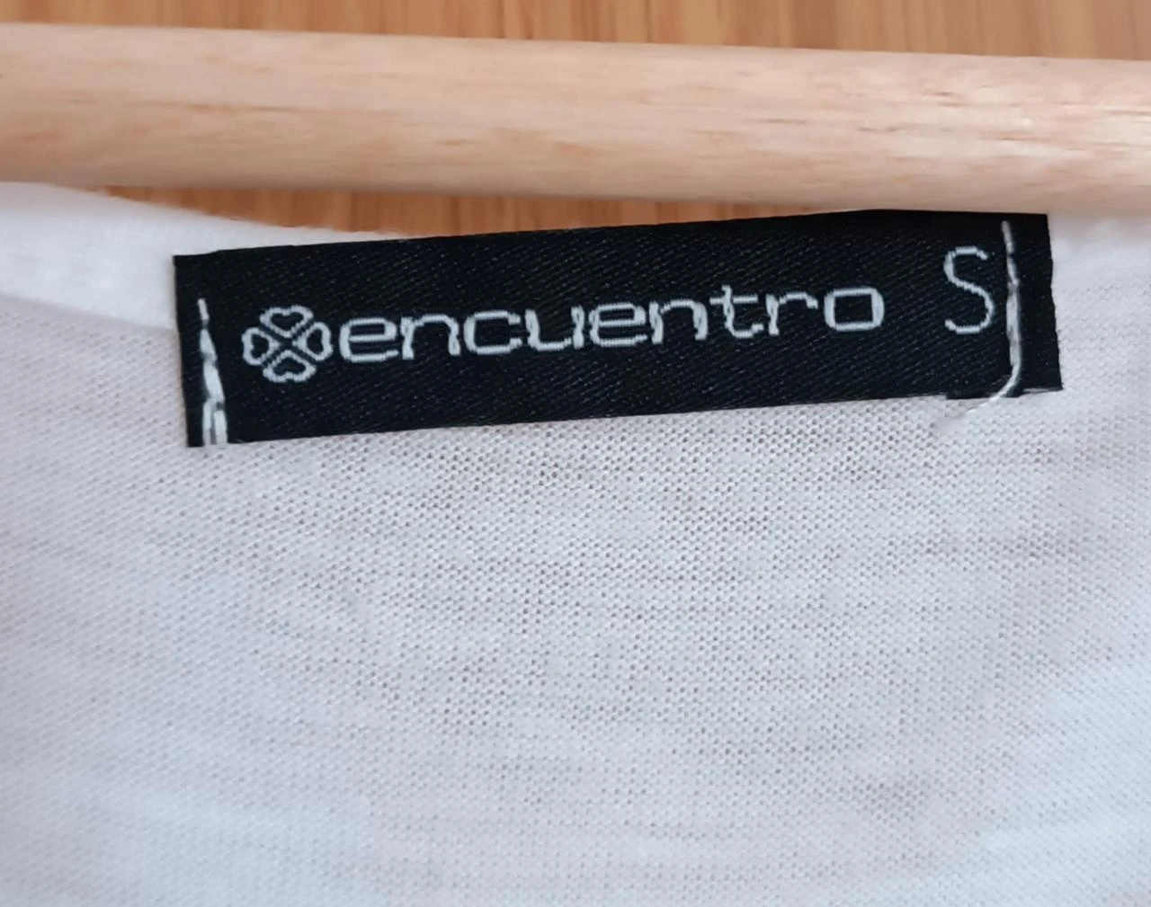 Witte T-shirt met franjes Encuentro Moda - Maat S – photo 4